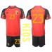 Billige Belgien Michy Batshuayi #23 Børnetøj Hjemmebanetrøje til baby VM 2022 Kortærmet (+ korte bukser)